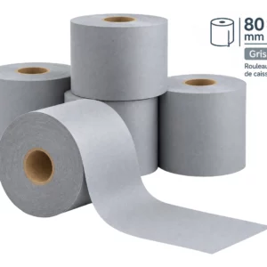 Rouleau de caisse 80x70 mm gris
